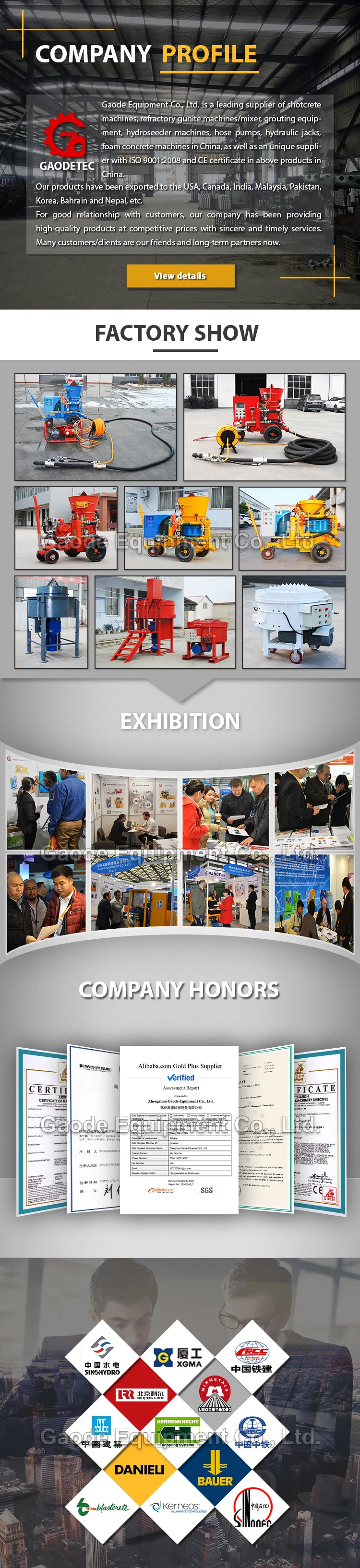 GAODETEC GZ-9ER High-Performance Refractory Gunning Machine For Dry-mix Shotcrete